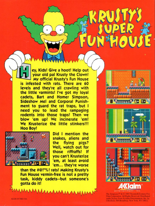 Krusty's Fun House — box-2D-back (US)