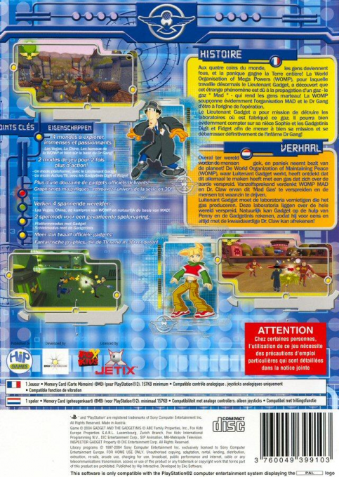 Gadget And Gadgetinis — box-2D-back (FR)