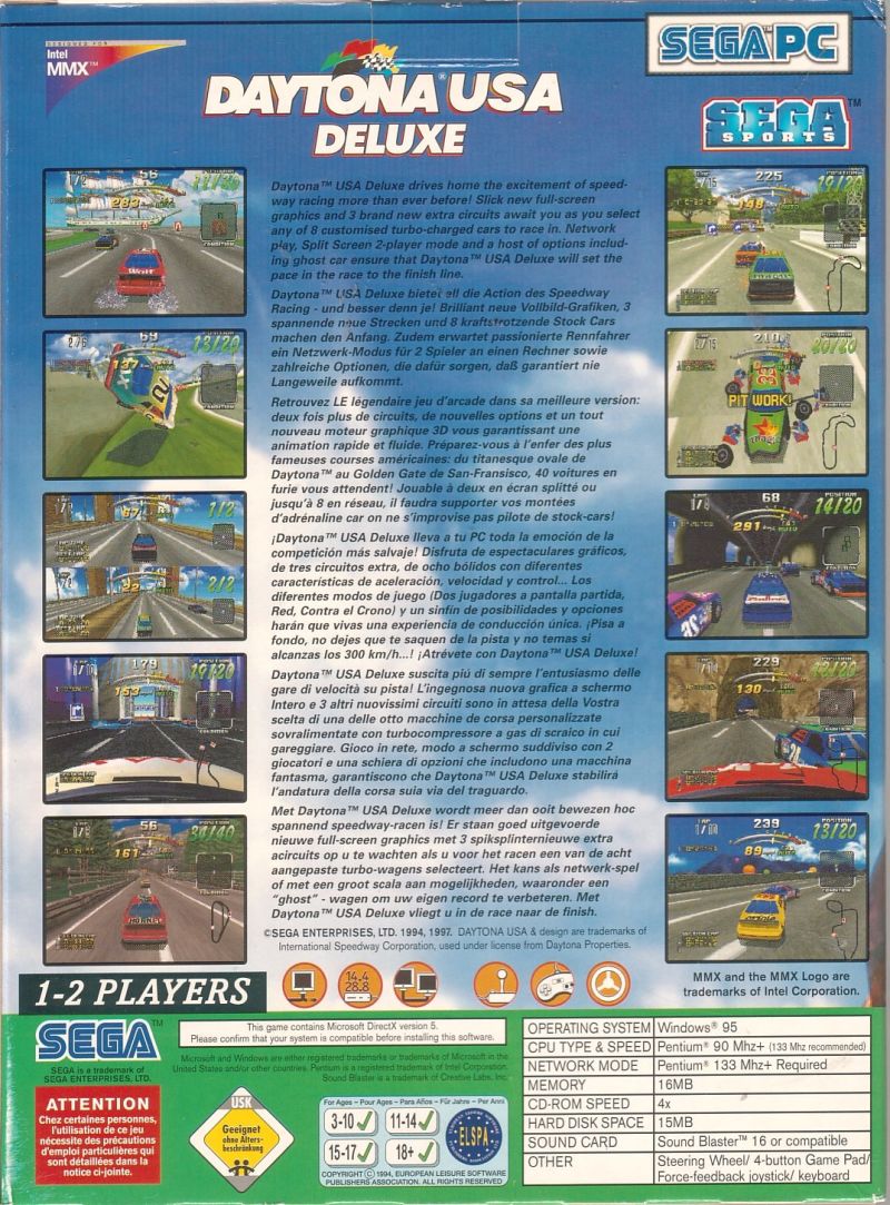 Daytona USA Deluxe — box-2D-back (EU)