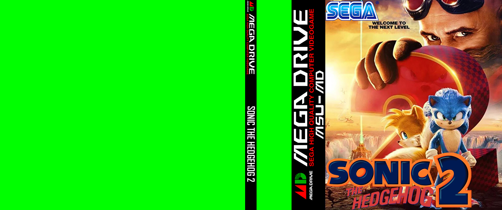 Sonic The Hedgehog II — box-texture (WOR)