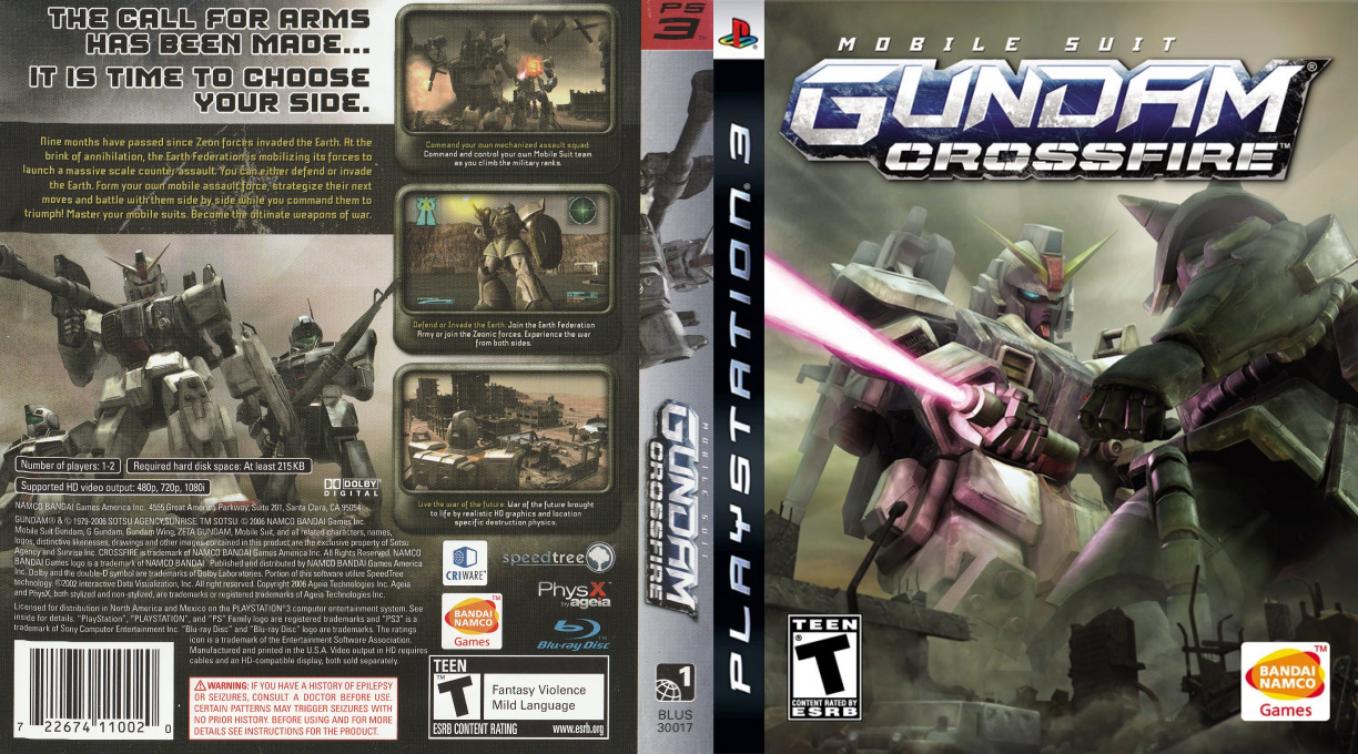 Mobile Suit Gundam - Crossfire — box-texture (US)