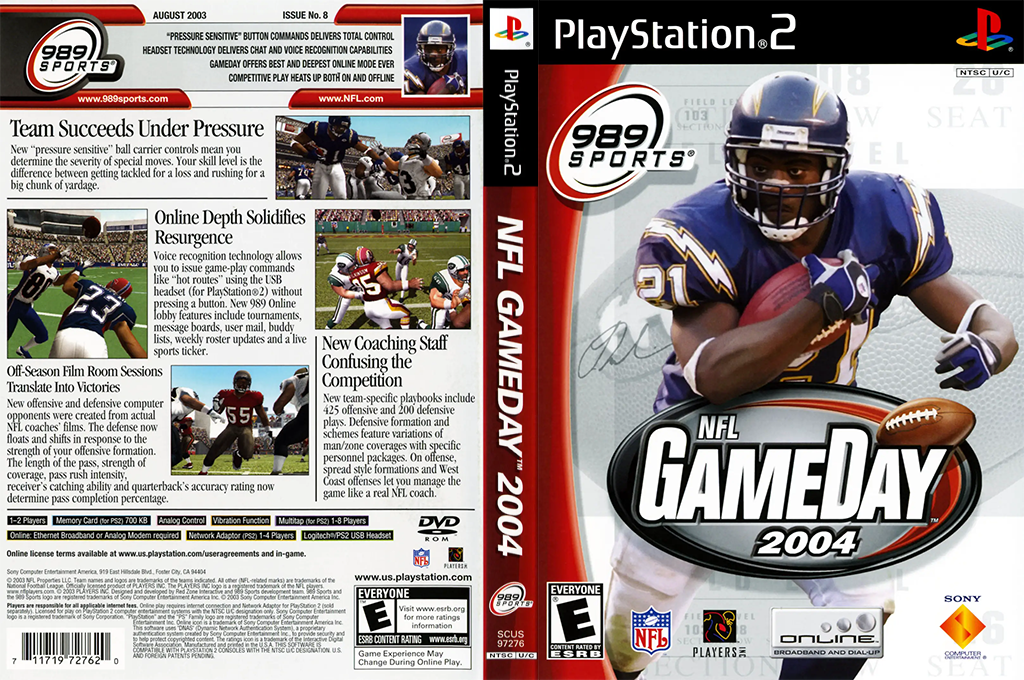 NFL GameDay 2004 — box-texture (US)