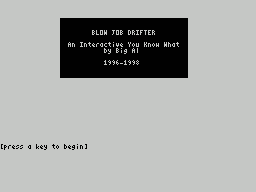 Blow Job Drifter - An Interactive You Know What — sstitle (WOR)