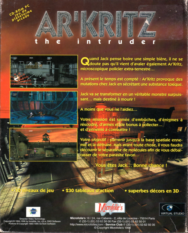 Ar'kritz The Intruder — box-2D-back (FR)
