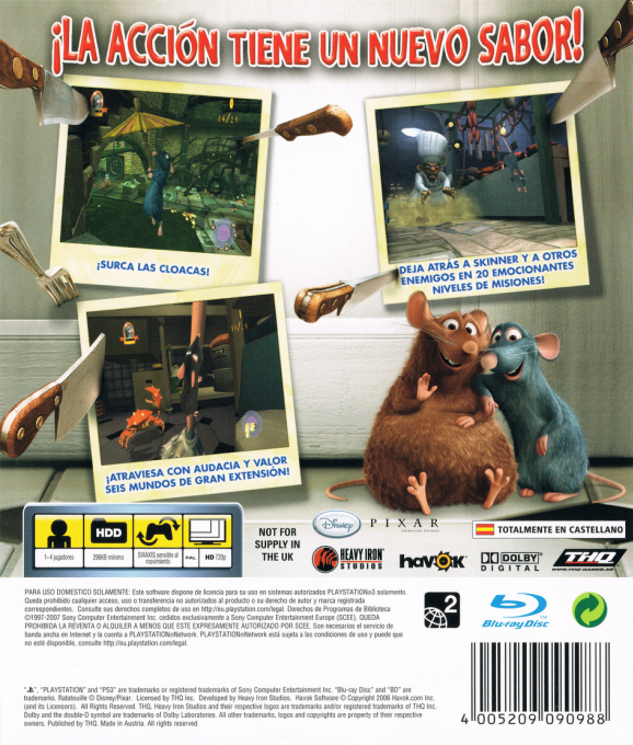 Disney-Pixar Ratatouille — box-2D-back (SP)
