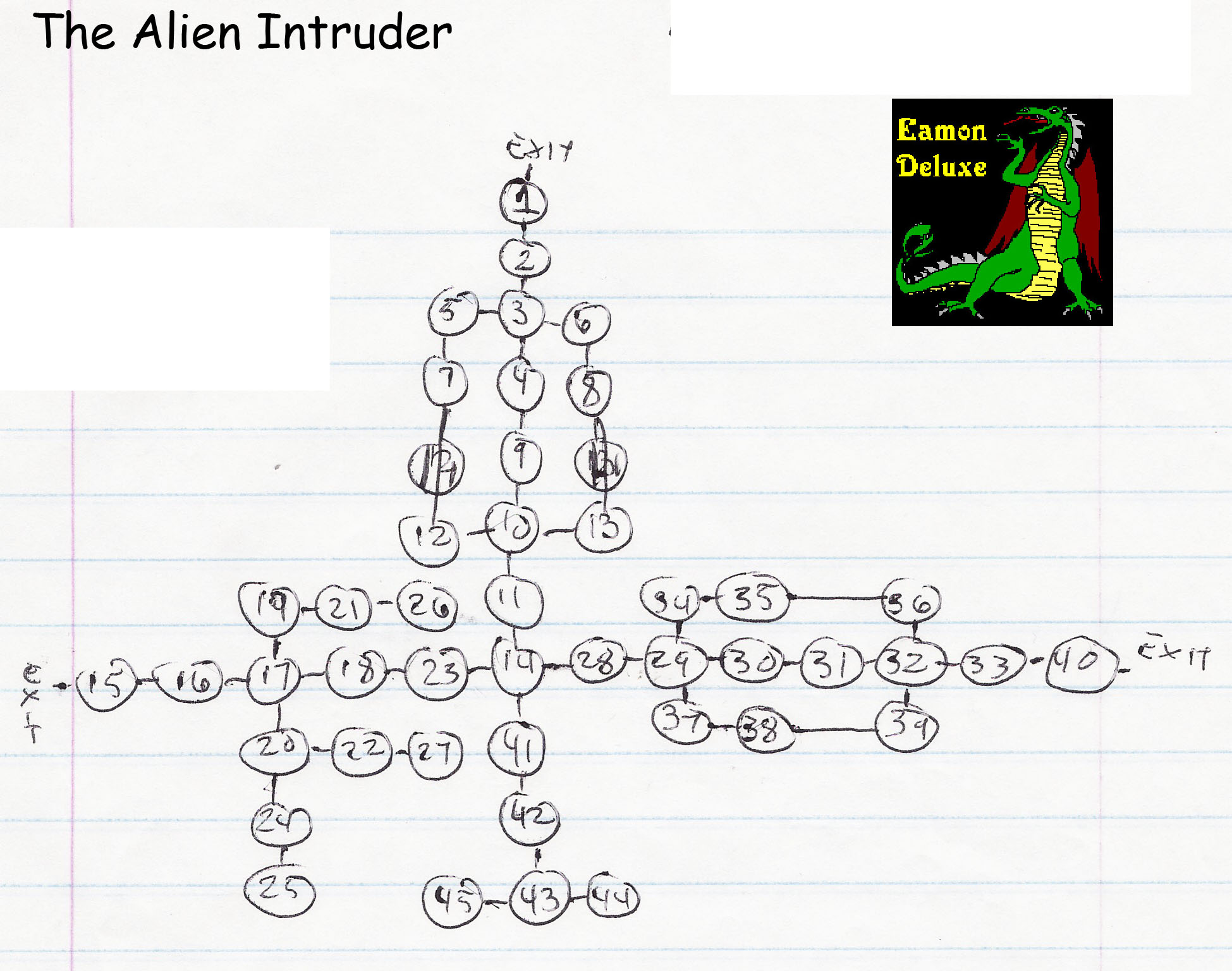 Eamon 178 - The Alien Intruder — maps