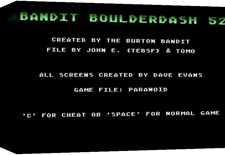 Bandit Boulderdash 52 — box-3D (WOR)