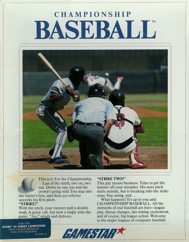Championship Baseball box art