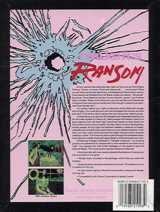 Twilight's Ransom — box-2D-back (US)