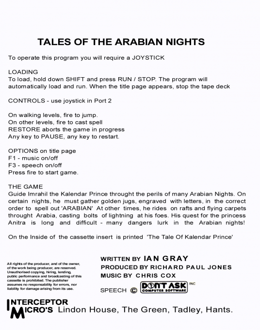 Tales Of The Arabian Nights — box-2D-back (EU)