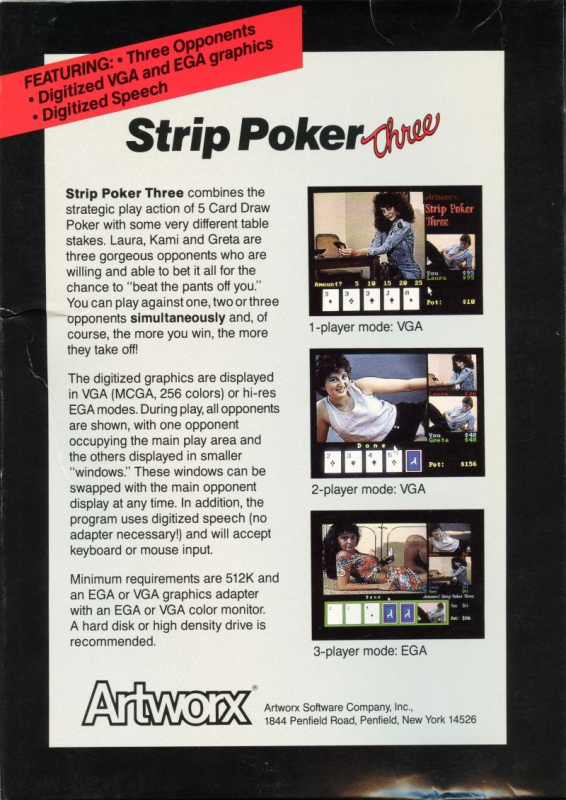 Deluxe Strip Poker 2 — box-2D-back (US)