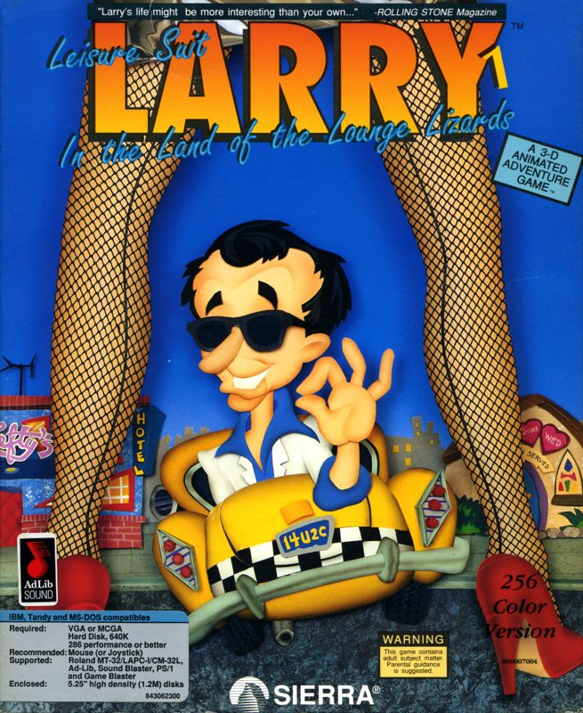 Leisure Suit Larry 1 - In the Land of the Lounge Lizards box art