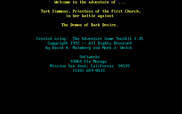 Tark Simmons, Priestess of the First Church, in her battle against the Demon of Dark Desire — sstitle (WOR)