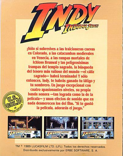 Indiana Jones And The Last Crusade — box-2D-back (SP)