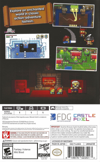 Blossom Tales - The Sleeping King — box-2D-back (US)