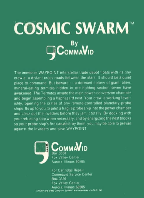 Cosmic Swarm — box-2D-back (US)