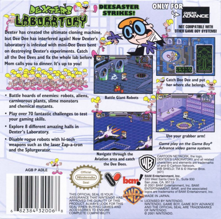 Dexter's Laboratory - Deesaster Strikes! — box-2D-back (US)