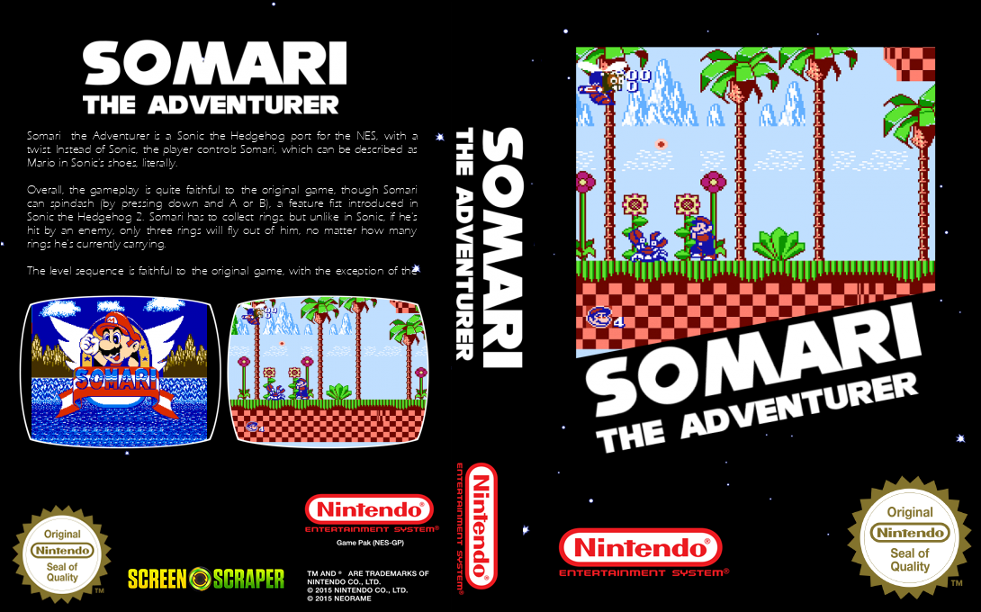 Somari The Adventurer — box-texture (SS)