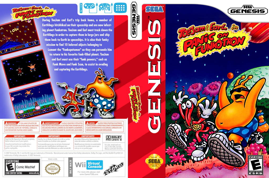 ToeJam & Earl in Panic on Funkotron — box-texture (US)
