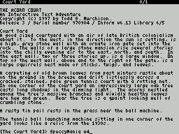ZxZvm - Acorn Court - An Interactive Text Adventure — ss (WOR)