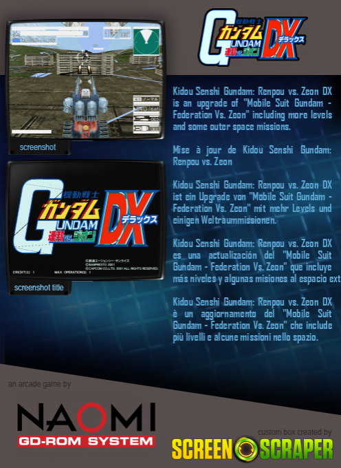 Mobile Suit Gundam : Federation vs Zeon DX — box-2D-back (SS)