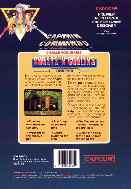 Ghosts 'n Goblins — box-2D-back (US)