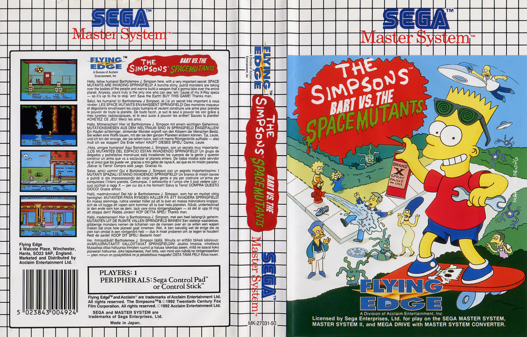 Simpsons, The - Bart vs. The Space Mutants — box-texture (EU)
