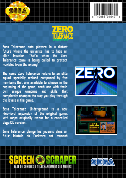 Zero Tolerance Underground — box-2D-back (SS)