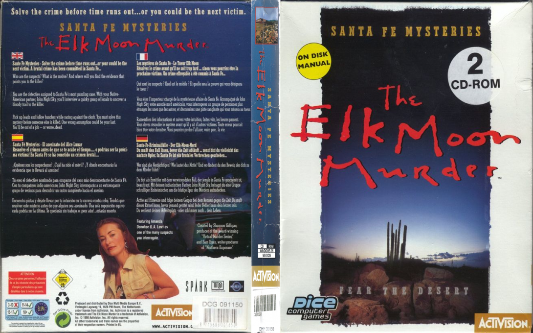 Santa Fe Mysteries: The Elk Moon Murder — box-texture (EU)