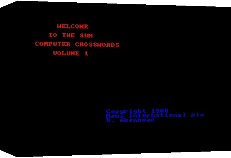 Sun Computer Crosswords, The - Volume 1 — box-3D (WOR)
