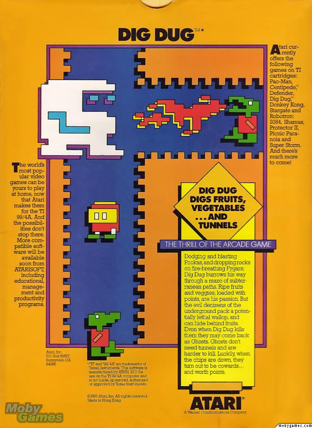 Dig Dug — box-2D-back (WOR)