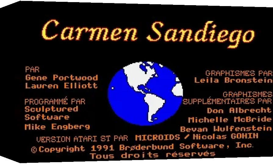 Poursuite De Carmen Sandiego Dans Le Monde, A La — box-3D (WOR)