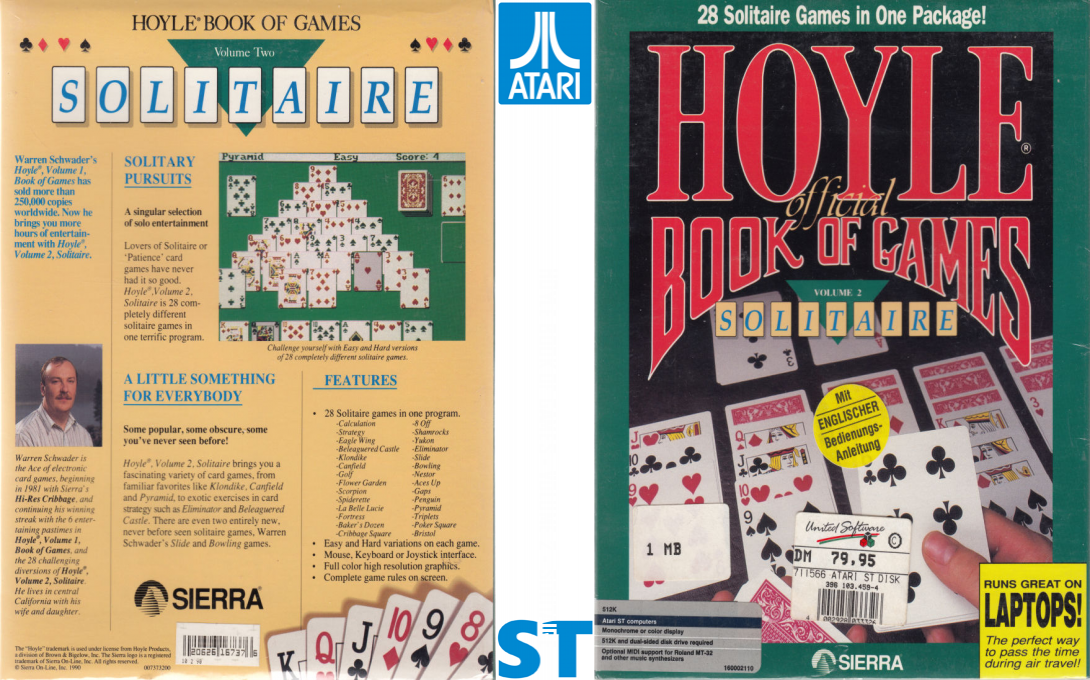 Hoyle's Book Of Games - Volume 2 - Solitaire — box-texture (DE)