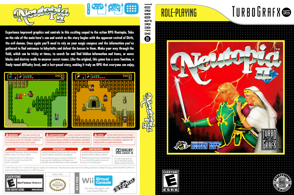 Neutopia 2 — box-texture (US)
