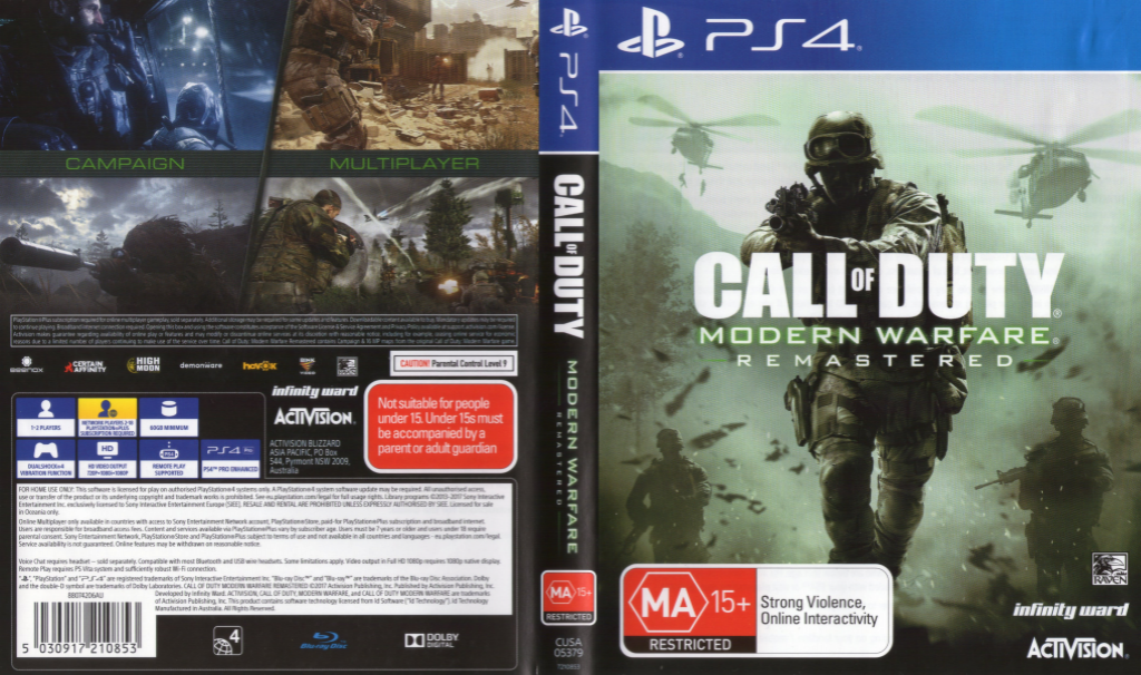 Call of Duty - Modern Warfare - Remastered — box-texture (AU)