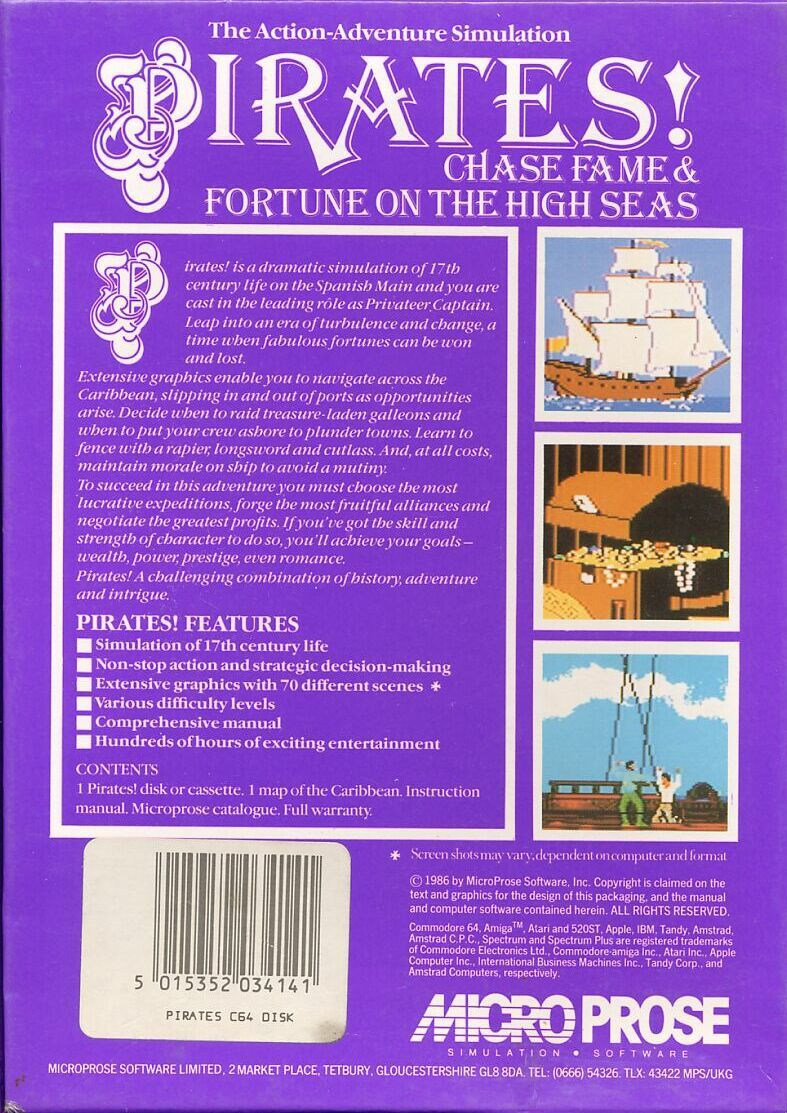 Pirates! — box-2D-back (EU)