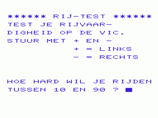 Rijtest — sstitle (WOR)
