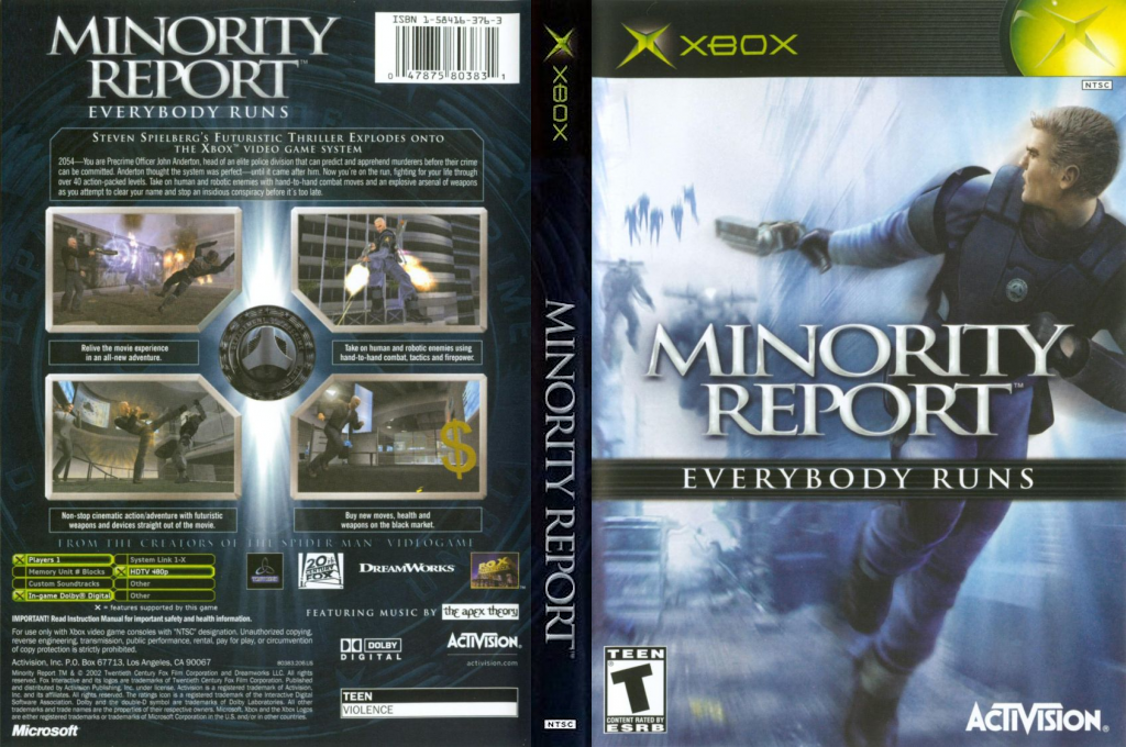 Minority Report - Everybody Runs — box-texture (US)