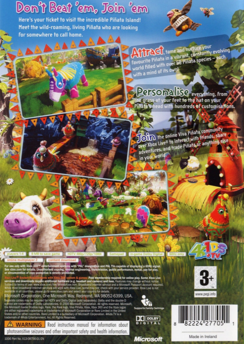 Viva Pinata — box-2D-back (EU)