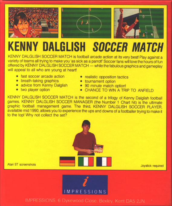 Kenny Dalglish - Soccer Match — box-2D-back (EU)