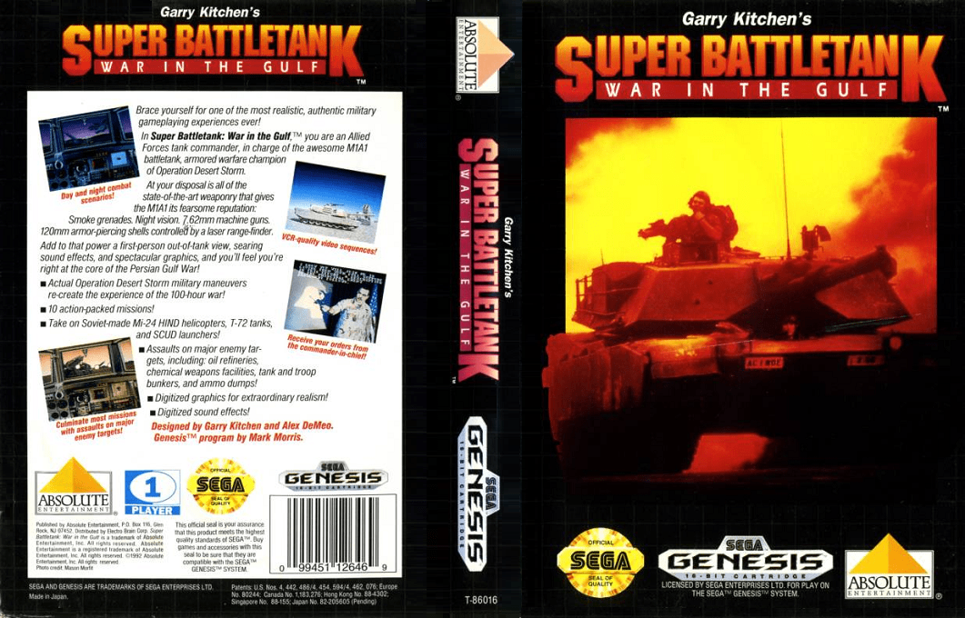 Garry Kitchen's Super Battletank - War In The Gulf — box-texture (US)