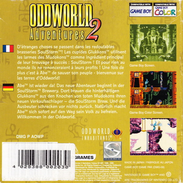 Oddworld Adventures II — box-2D-back (US)