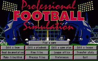 Professional Football Simulation — sstitle (WOR)