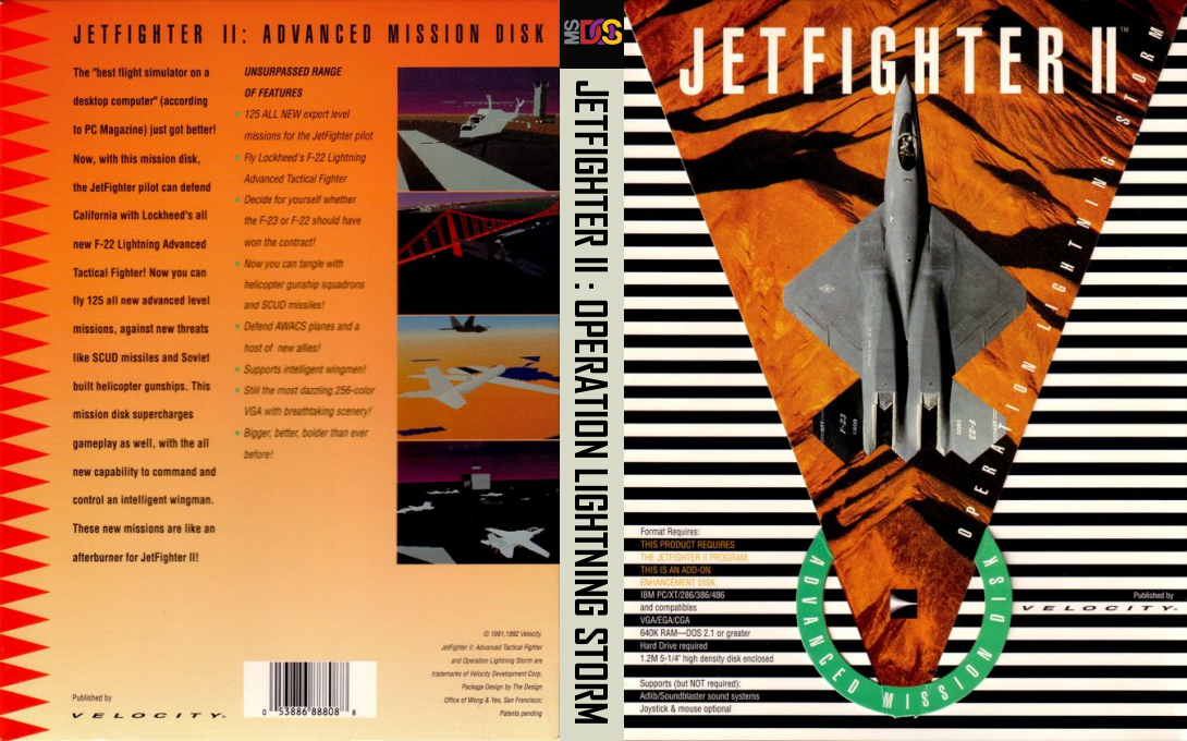 JetFighter 2 - Operation Lightning Storm — box-texture (US)