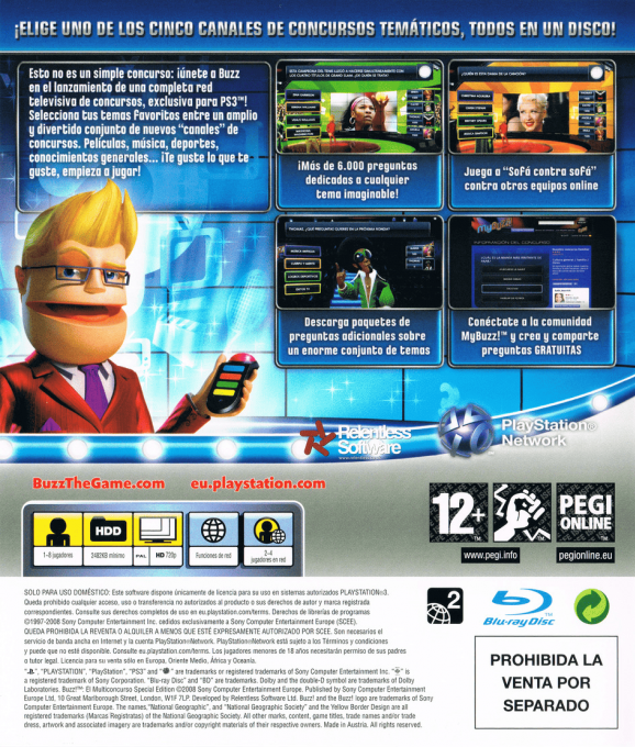 Buzz! Quiz TV — box-2D-back (SP)