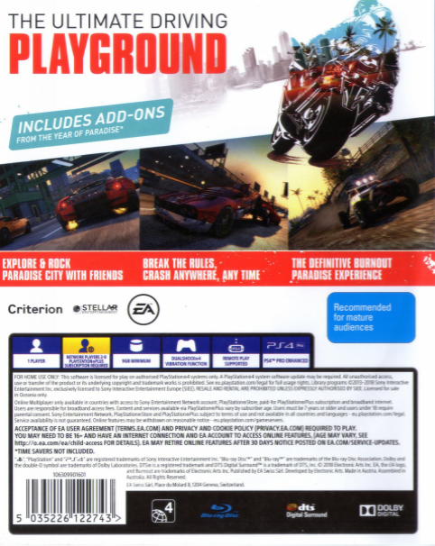 Burnout: Paradise - Remastered — box-2D-back (AU)