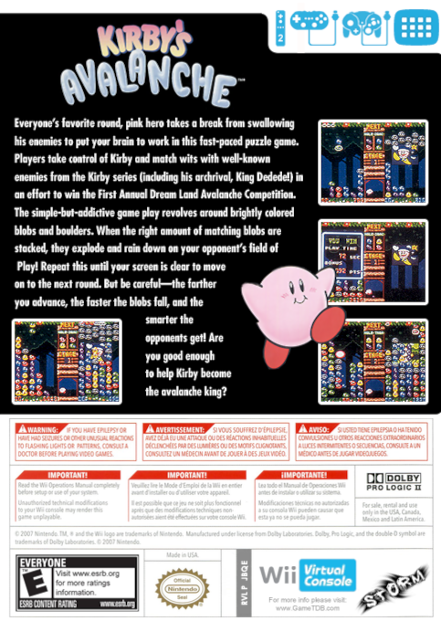 Kirby's Ghost Trap — box-2D-back (US)