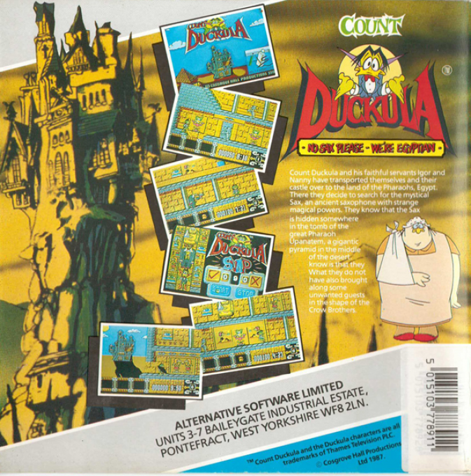Count Duckula in No Sax Please - We're Egyptian — box-2D-back (EU)