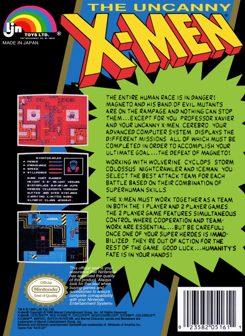 Uncanny X-Men, The — box-2D-back (US)