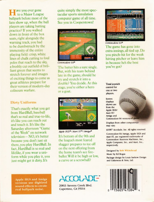 HardBall! — box-2D-back (US)